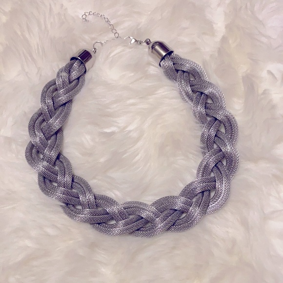 Silver Braided Necklace - Picture 1 of 3
